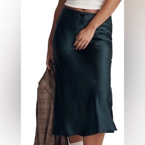 Madewell Drawstring Midi Slip Skirt